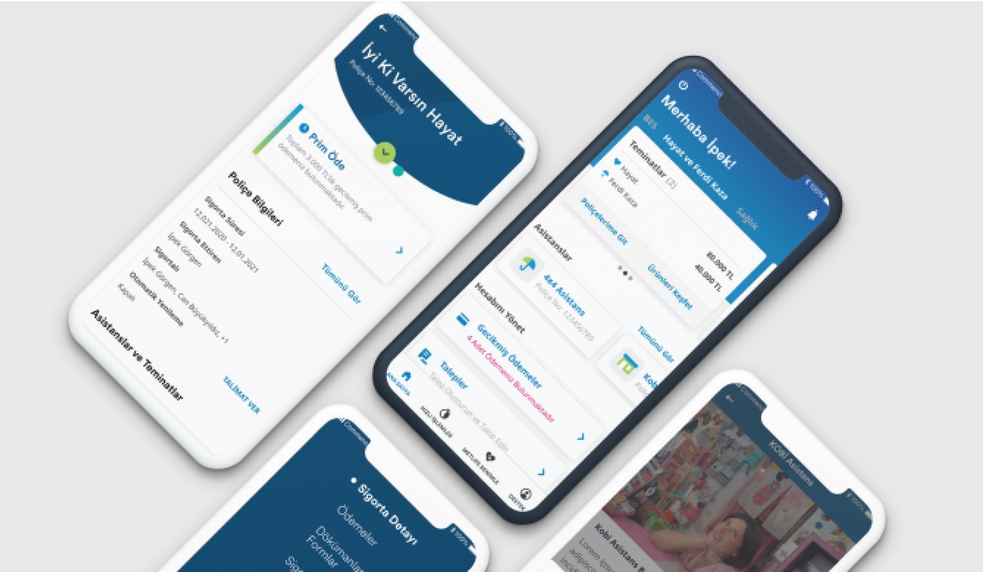 MetLife native app screens
